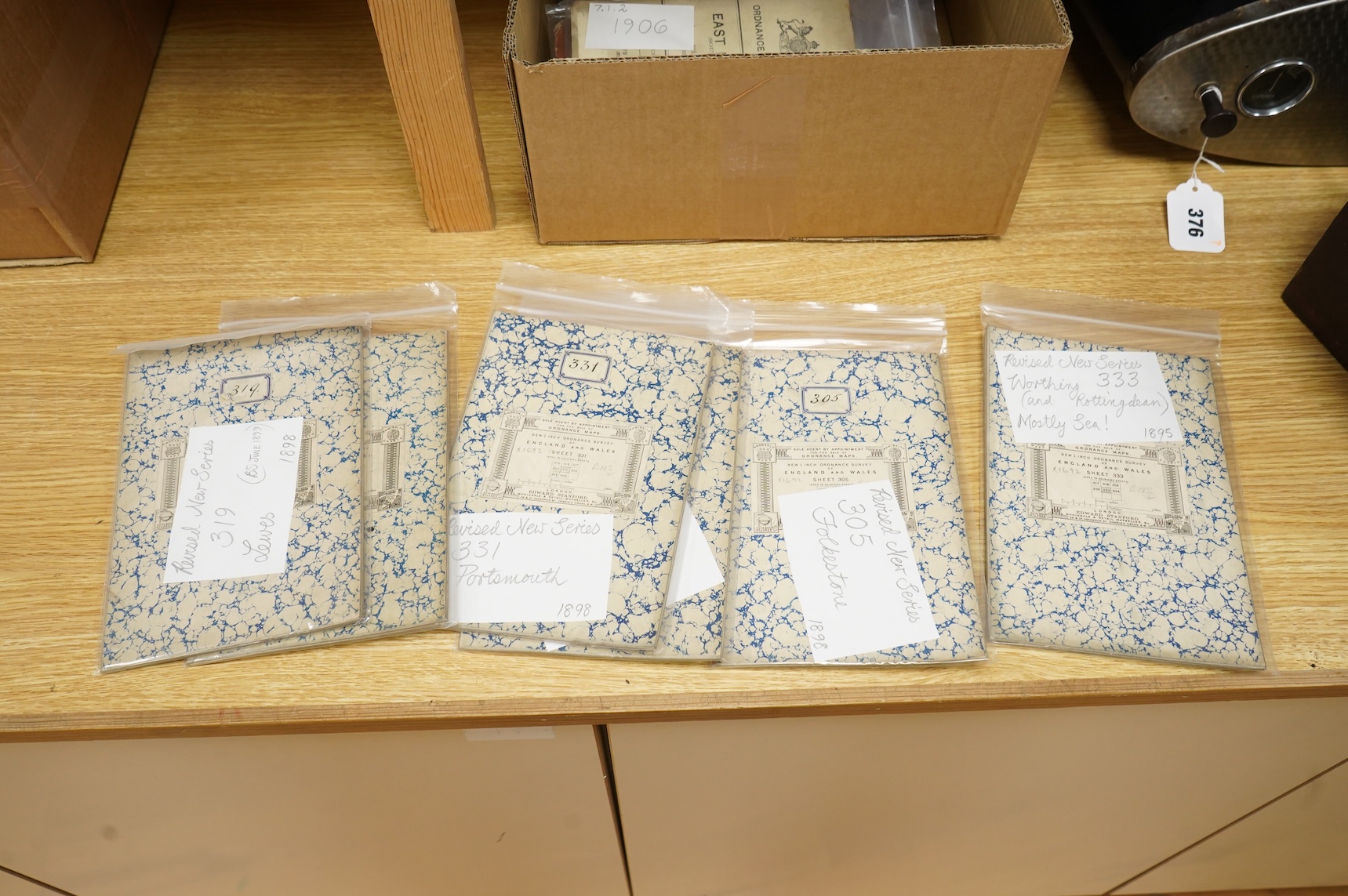 A collection of twenty-seven late 19th and early 20th century Ordnance Survey maps, including the Revised New Series and Third Edition, areas covered include Horsham, Lewes, Brightling, Canterbury, Maidstone & Tunbridge